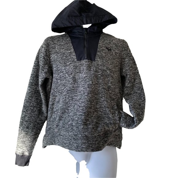 🇺🇸 ABERCROMBIE KIDS   B&W fleece popover size 15/16 - Picture 1 of 13